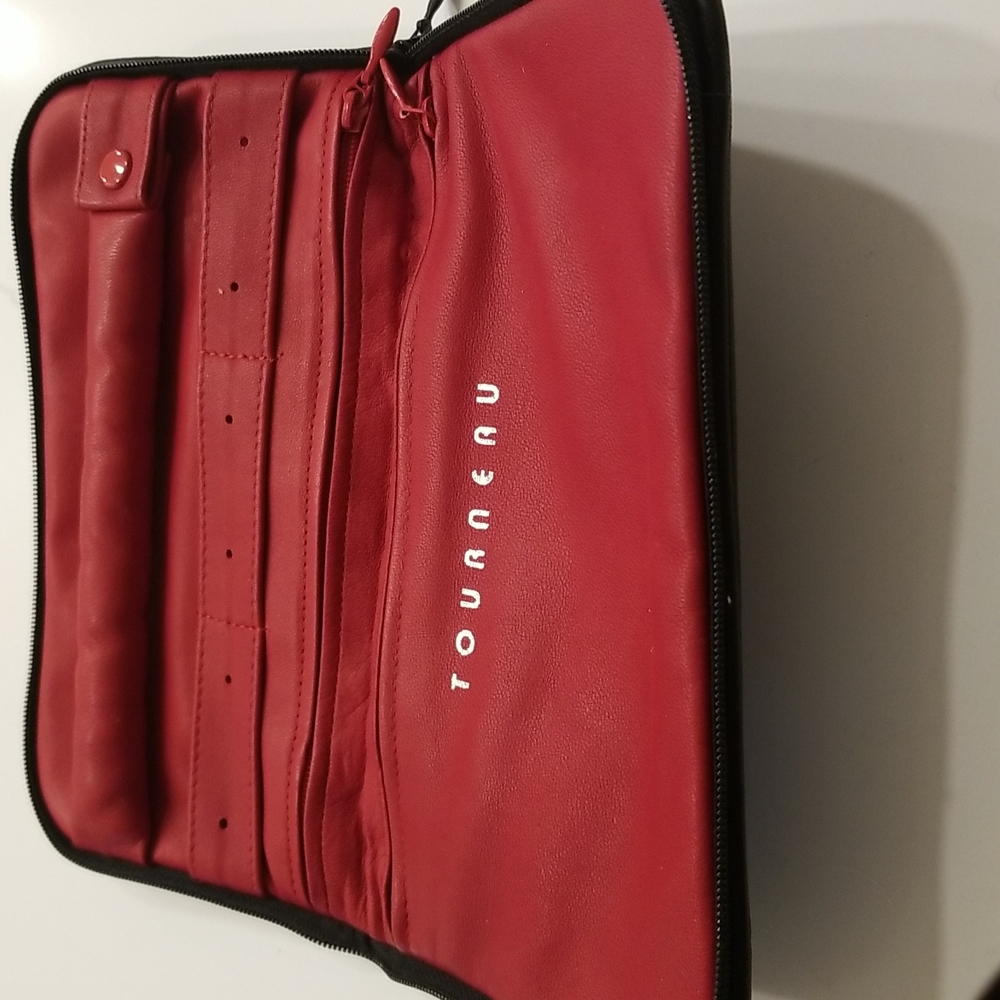 Tourneau Red Leather Accessory Case